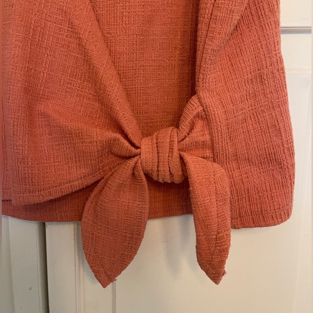 Madewell Orange Wrap Blouse - Picture 4 of 7